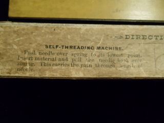 Antique Self - Threading Machine Org.  Box
