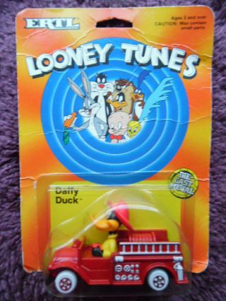 Ertl Looney Tunes " Daffy Duck " Die Cast Metal Car (1989) Nip