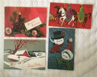 VTG 60/70s,  Mid Century Modern,  MCM,  Retro,  Mod Christmas Greeting Cards,  Postcards 3