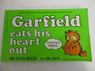Garfield Eats His Heart Out By Jim Davis Book 6 Paperback 1983 First Edition