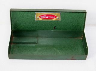Vintage S - K Wayne Tools 1/4 " Drive Socket Set Small Green Metal Tool Box Only