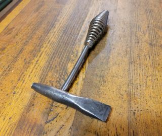 Antique Tools Blacksmith Chipping HAMMER VINTAGE Anvil Hand - Forged Welding ☆USA 2
