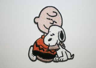 Charlie Brown And Snoopy Embroidered Patch Iron/sew - On Peanuts 3 " X 2.  5 "