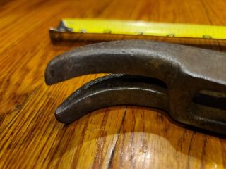 Vintage Small Claw Hammer Unbranded 1 LB Possibly Blacksmiths 3