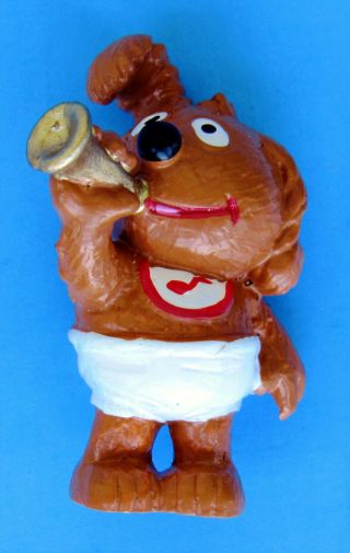 Vtg Applause 1988 Muppet Babies Pvc Figure Baby Rowlf Playing Trumpet