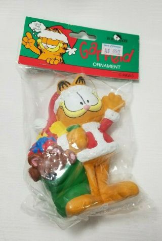 Kurt Adler 4” Garfield Santa With Toy Bag Christmas Ornament