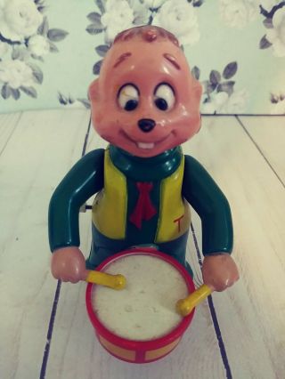 Vintage Alvin And The Chipmunks Theodore Plastic Non - Plastic Wind Up Toy 3