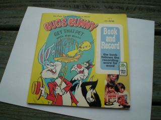 Bugs Bunny Get That Pet 45 Rpm Read Along Record & Book By Peter Pan 1972