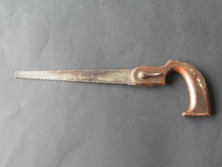 Vintage Wood Handle Hand Saw Adjustable 9 " Blade