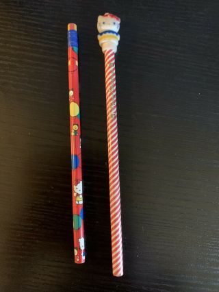 Vintage Sanrio Hello Kitty Pencils (set Of 2) Christmas Birthday 1989,  1986