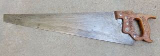 Vintage Henry Disston & Sons D - 23 11 Ppi Handsaw With 26 " Blade