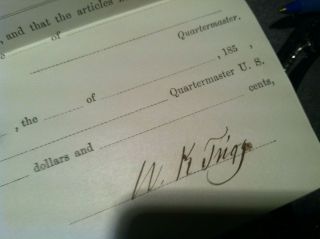 Signed Purchase Order W K Trigg 1850s Document Box70