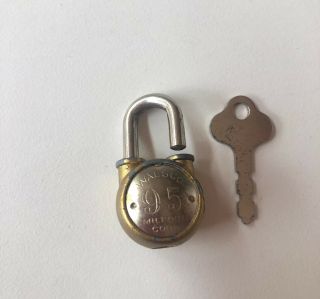 Vintage Round Lock With Key Vintage Walsco Lock Made In Milford Connecticut