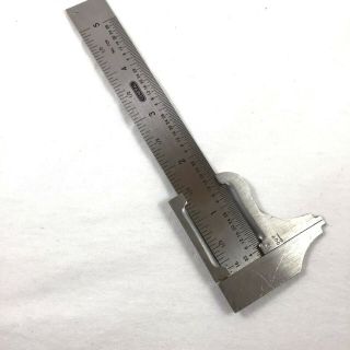 Vintage General No.  729 Caliper 5 " Inch Ruler Sliding Measuring Tool In & Out