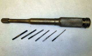 Vintage Goodell - Pratt Push Drill W/6 Bits,  Usa Made Bit Brace Tool Great