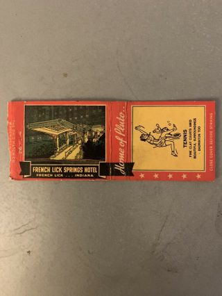 Vintage Matchbook French Lick Springs Hotel French Lick In