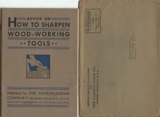 How To Sharpen Wood - Tools/carborundum Co.  Niagara Falls,  Ny - Antique Book