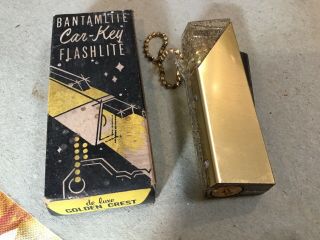 Bantamlite Car - Key Flashlight Vintage Deluxe Golden Crest Model