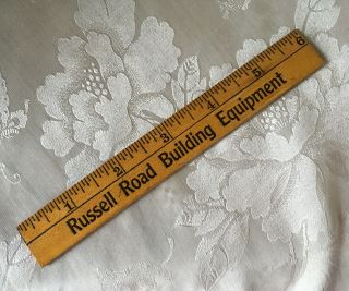 Russell Grader Mfg Co. ,  Road Building Equipment,  6” Wood Advertising Ruler