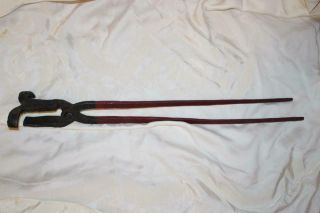 Unique Antique Hand Forged Blacksmith Tongs