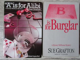 1982 - 85 Sue Grafton A Is For Alibi B Is For Burglar Hardcover W/dj Books