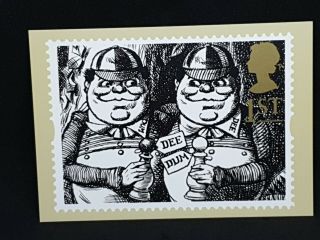 Tweedledum And Tweedledee - Greetings 1993 - Royal Mail Stamp Postcard