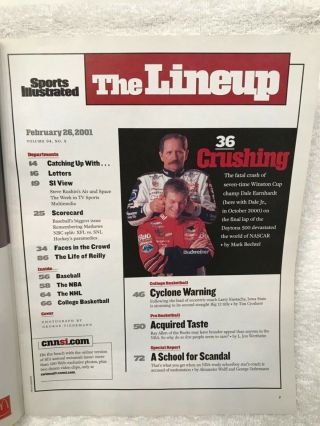 DEATH OF A CHAMPION.  SPORTS ILLUSTRATED 2001 DALE EARNHARDT 2