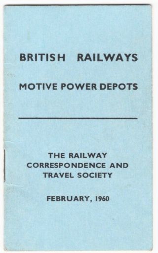 Orig 1960 British Railways Motive Power Depots Booklet,  Railwayana,  Trains,  Loco