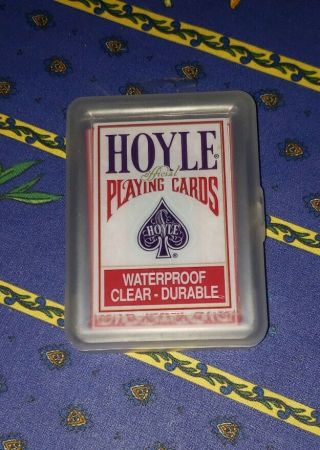 Hoyle Official Playing Cards Clear Waterproof - Red
