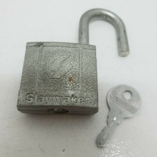 Vintage Slaymaker Padlock Lock With Key Made In Usa Lancaster Pa Vtg