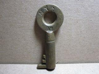 Vintage Brass Barrel Padlock Key Nyc 17
