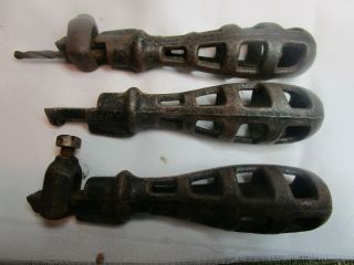 Set Of 3 E.  C.  Stearns Cast Iron Handles