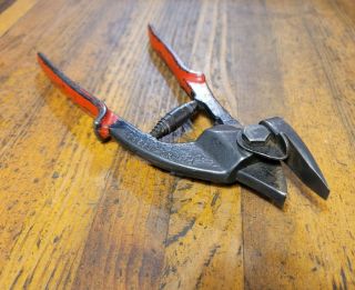 ANTIQUE Tools Steel Strap Cutter Ratcheting Tension Tool Banding Cutting ☆US 2