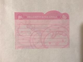 Sanrio Rare Vintage Hello Kitty In The Jungle Letter Double Side Note Papers 3