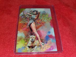 Bettie Page Sketch Card 34 Card Signed By Artist `d 49/50