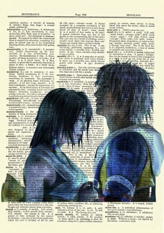 Tidus & Yuna Final Fantasy Dictionary Art Print Poster Picture Game X Character