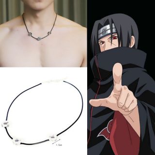 Anime Naruto Konoha Akatsuki Itachi Uchiha Three Rings Pendant Necklace Cosplay