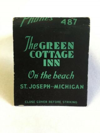 Matchbook Cover The Green Cottage Inn St.  Joseph,  Michigan