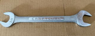 Vintage Craftsman - V - Series Open End Wrench 3/4 " X 7/8” 44584 Usa