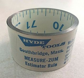 Vintage Round Wallpaper Estimator Rule Measure - Zum Hyde Tools Measuring Tape