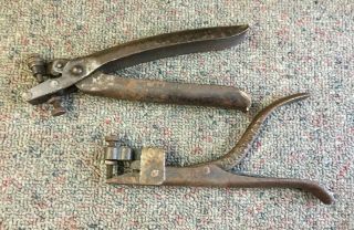 2 Vintage Cross Cut Saw Set Gauge Tool Parts