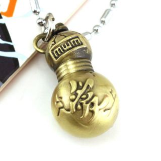 Anime Naruto Sabaku No Gaara Love Sand Gourd Pendant Necklace Chain Cosplay Gift