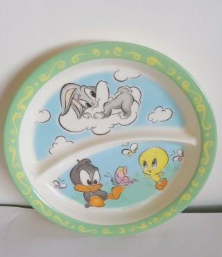 Vintage Zak Designs Baby Looney Tunes Melamine Kids Plate