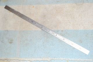 Pec Products Engineering Corp Tempered Steel Rule 12 Inch Vintage Usa