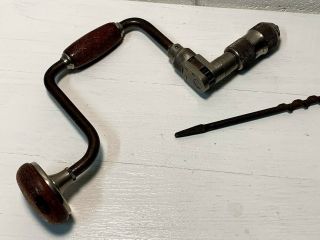 Vintage Ratcheting Bit And Brace With 1/2 " Bit 14 " Long 5.  5 " Swing