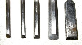 Vintage Wood Chisels - Victor,  Buck,  Gambles,  Unbranded 3/8 to 1 