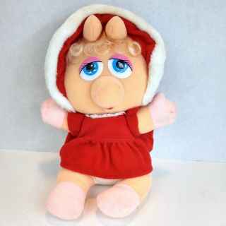 Miss Piggy Baby Christmas 1988 Plush Doll Collectible Rare Ms.  Claus Vintage