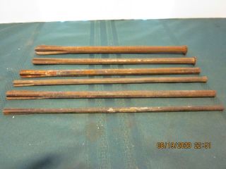 Hammer Drill Bits For Rock (6) All Metal Range 11 1/2 " To 12 " Antique (e2)