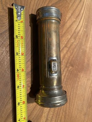 Vintage Burgess Made In The Usa Flashlight.  Pat Date 1921
