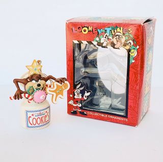 Looney Tunes Ornament Taz With Cookie Jar Gingerbread Man 1996 Matrix